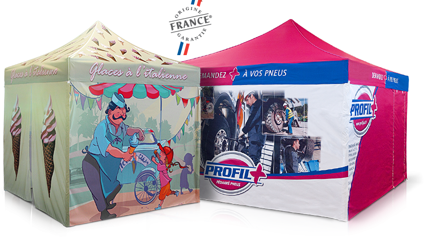 Tentes pliantes Vitabri V3 imprimées